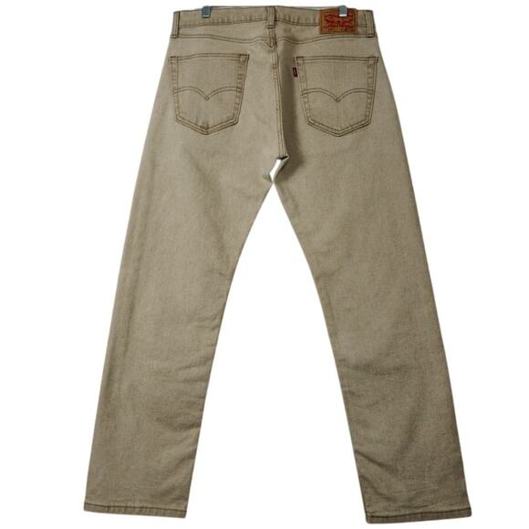 Levi's 505 Tan Button Fly Jeans , Men's Size 34X32, PRE-OWNED, EUC - Picture 1 of 10